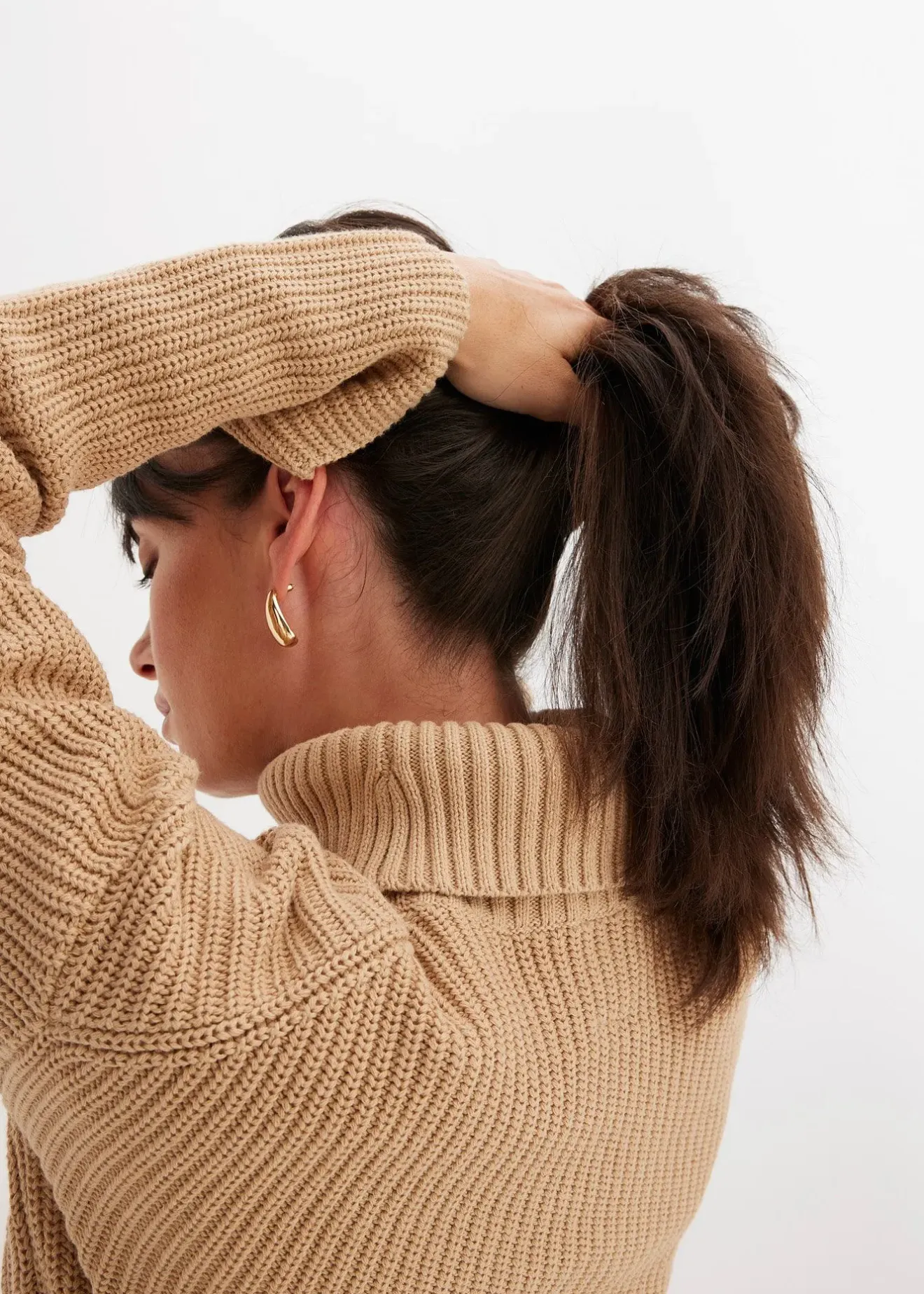 bonprix Pull col roulé 100% coton|Femme Maille|Pulls & Gilets