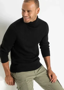 bonprix Pull col roulé à finitions côtelées|Homme Pulls & Gilets