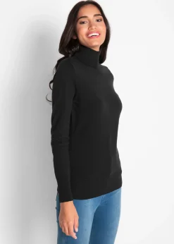 Femme bonprix Maille|Basiques|Pull col roulé basique