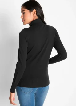Femme bonprix Maille|Basiques|Pull col roulé basique