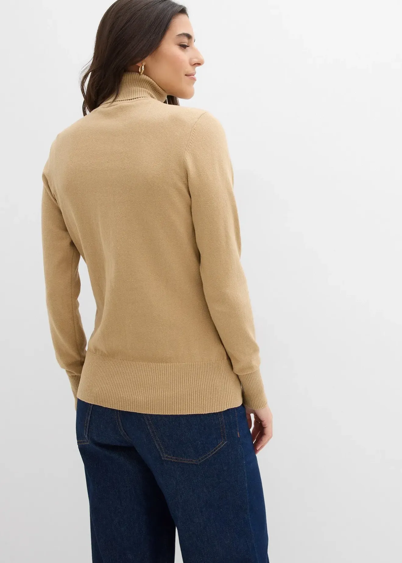 Femme bonprix Maille|Basiques|Pull col roulé basique