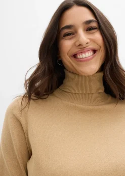 Femme bonprix Maille|Basiques|Pull col roulé basique