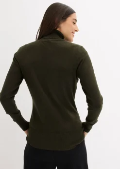 Femme bonprix Maille|Basiques|Pull col roulé basique