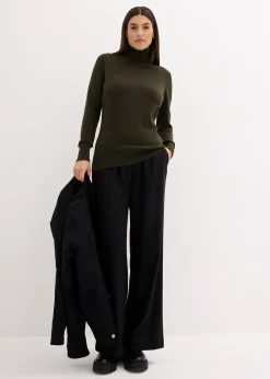 Femme bonprix Maille|Basiques|Pull col roulé basique