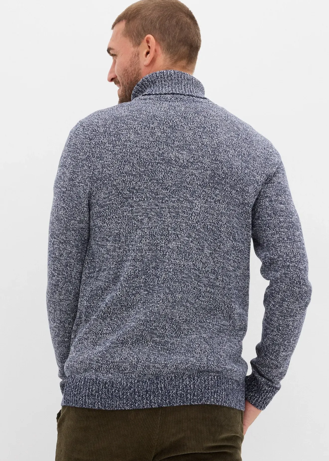Homme bonprix Pulls & Gilets|Pull col roulé en coton mélangé