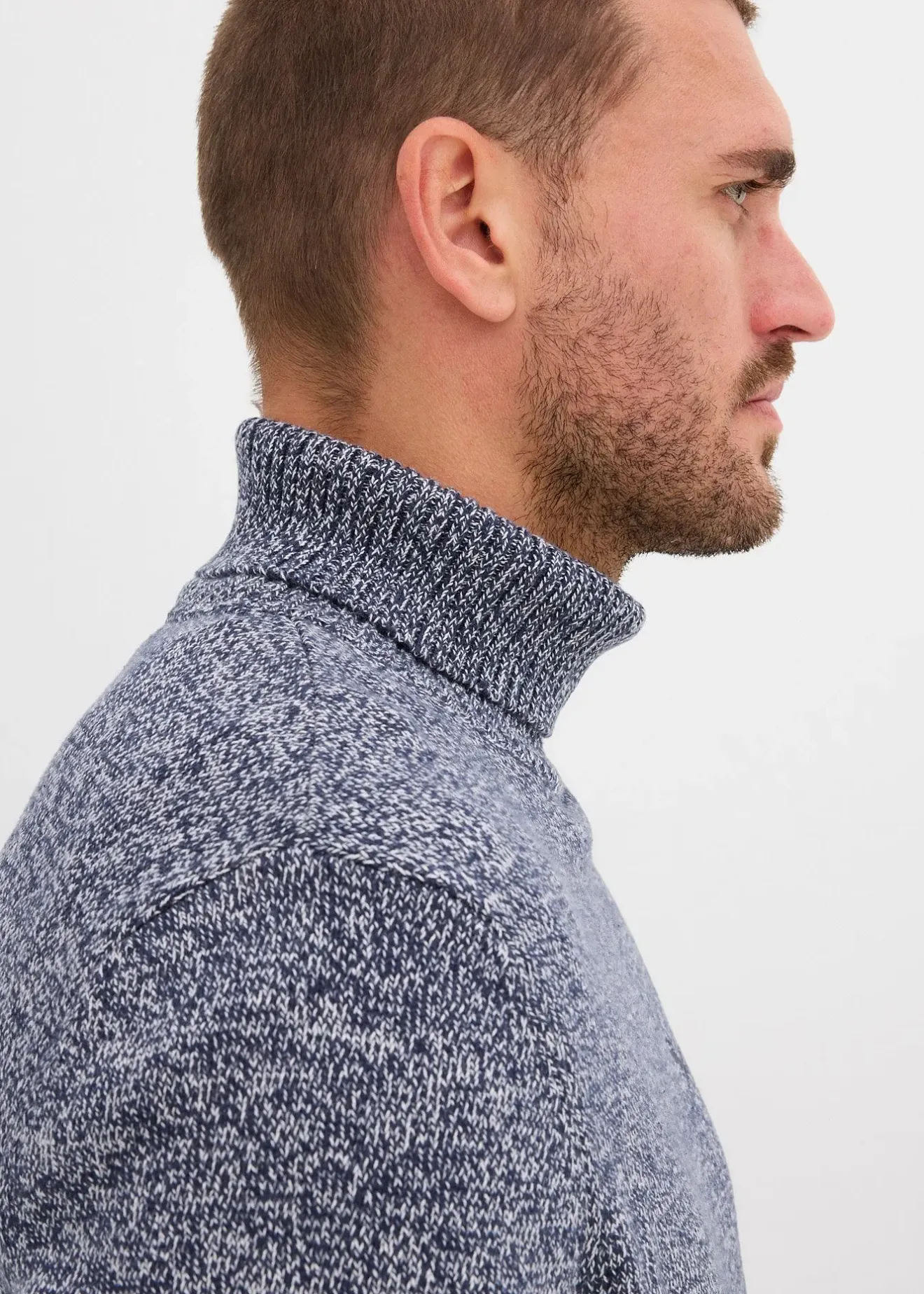 Homme bonprix Pulls & Gilets|Pull col roulé en coton mélangé