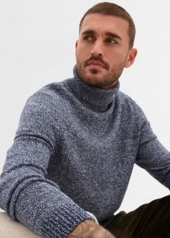 Homme bonprix Pulls & Gilets|Pull col roulé en coton mélangé