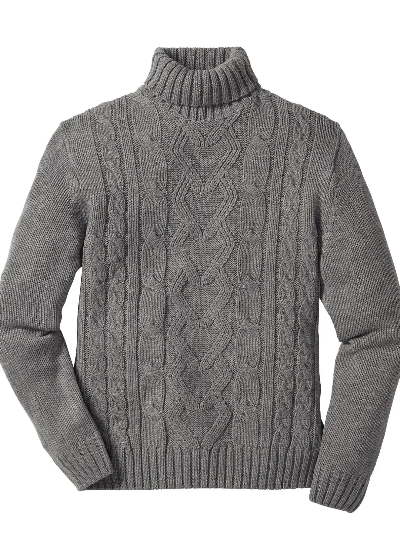 bonprix Pull col roulé en maille torsadée|Homme Pulls & Gilets