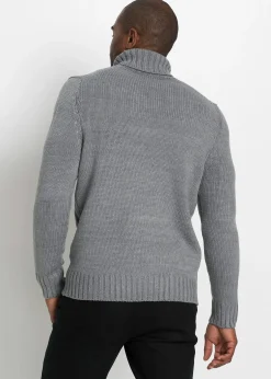 bonprix Pull col roulé en maille torsadée|Homme Pulls & Gilets