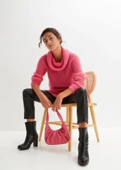 Femme bonprix Maille|Pulls & Gilets|Pull col roulé oversize