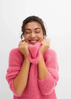 Femme bonprix Maille|Pulls & Gilets|Pull col roulé oversize