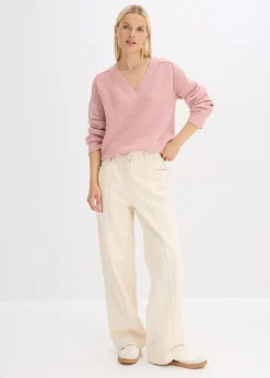 bonprix Pull col V oversize|Femme Maille|Pulls & Gilets