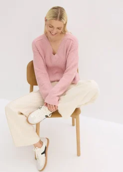 bonprix Pull col V oversize|Femme Maille|Pulls & Gilets