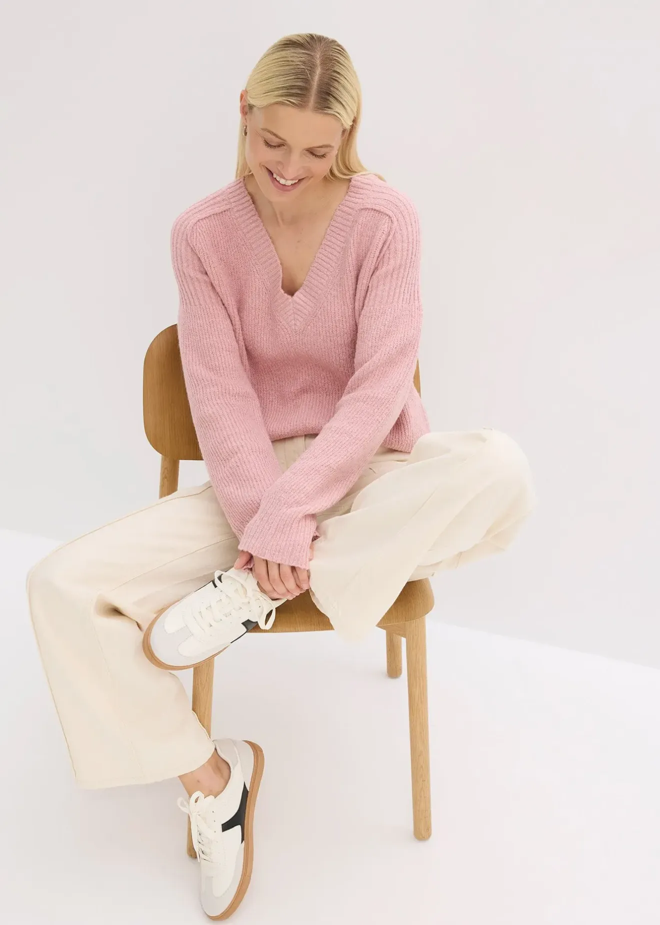 bonprix Pull col V oversize|Femme Maille|Pulls & Gilets