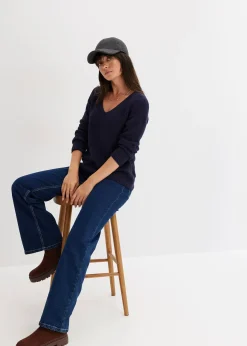 Femme bonprix Maille|Pulls & Gilets|Pull côtelé 100% coton