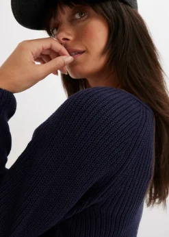 Femme bonprix Maille|Pulls & Gilets|Pull côtelé 100% coton