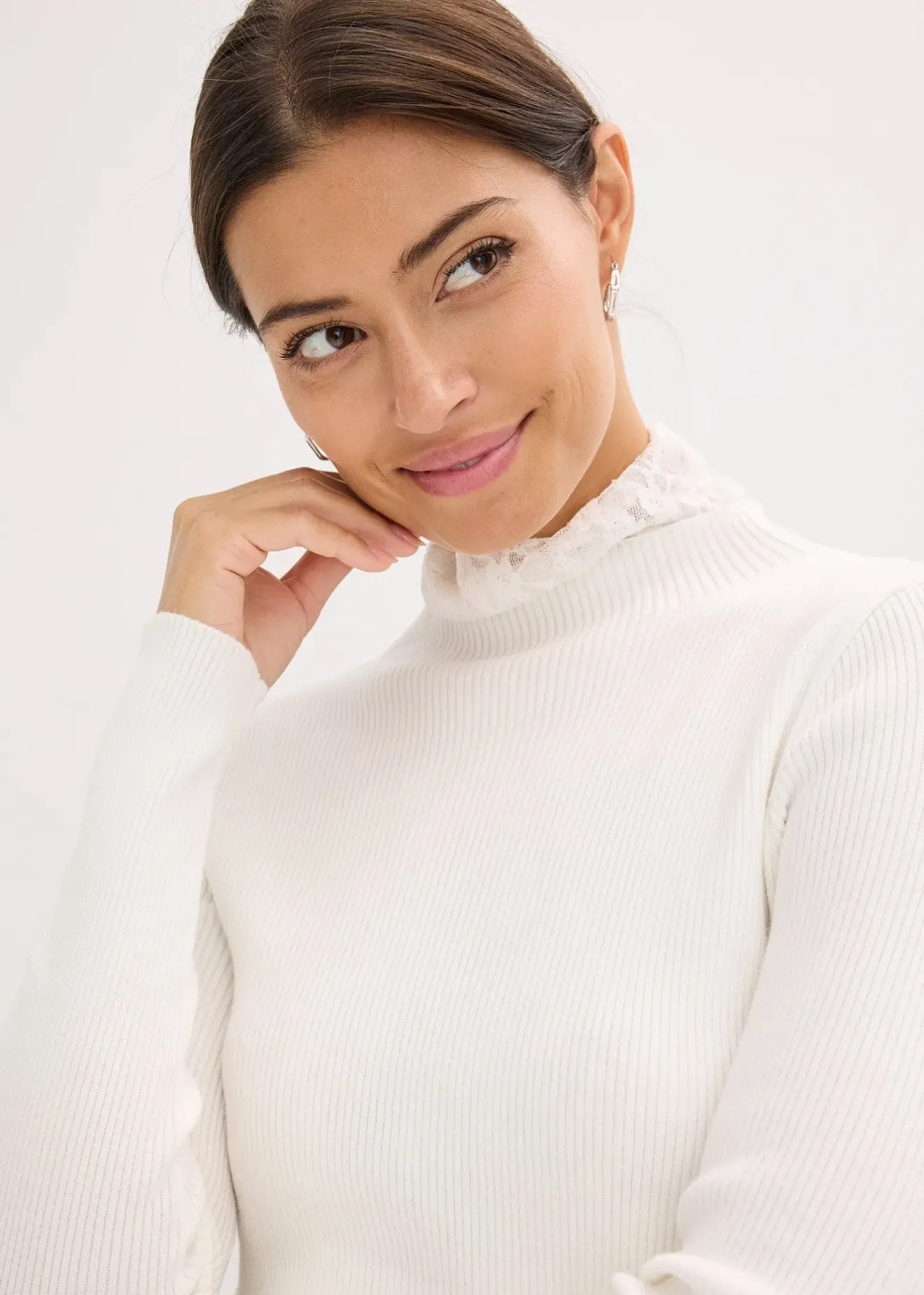 Femme bonprix Maille|Pulls & Gilets|Pull côtelé en viscose mélangée fluide