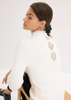 Femme bonprix Maille|Pulls & Gilets|Pull côtelé en viscose mélangée fluide