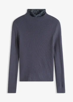 bonprix Pull côtelé en viscose mélangée fluide|Femme Maille|Pulls & Gilets