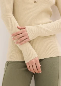 bonprix Pull côtelé en viscose mélangée|Femme Maille|Pulls & Gilets