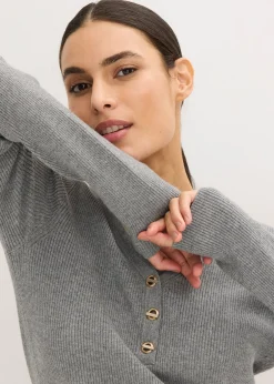 Femme bonprix Maille|Pulls & Gilets|Pull côtelé en viscose mélangée