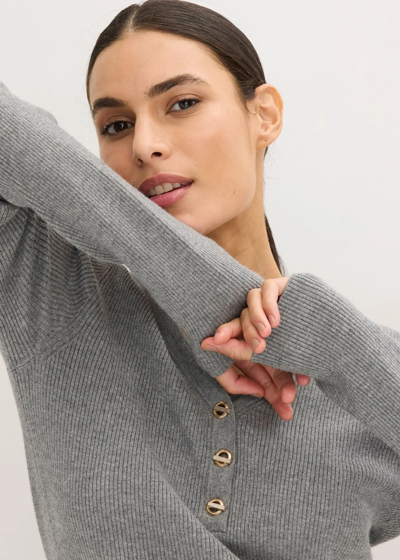 Femme bonprix Maille|Pulls & Gilets|Pull côtelé en viscose mélangée