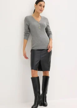 Femme bonprix Maille|Pulls & Gilets|Pull côtelé en viscose mélangée