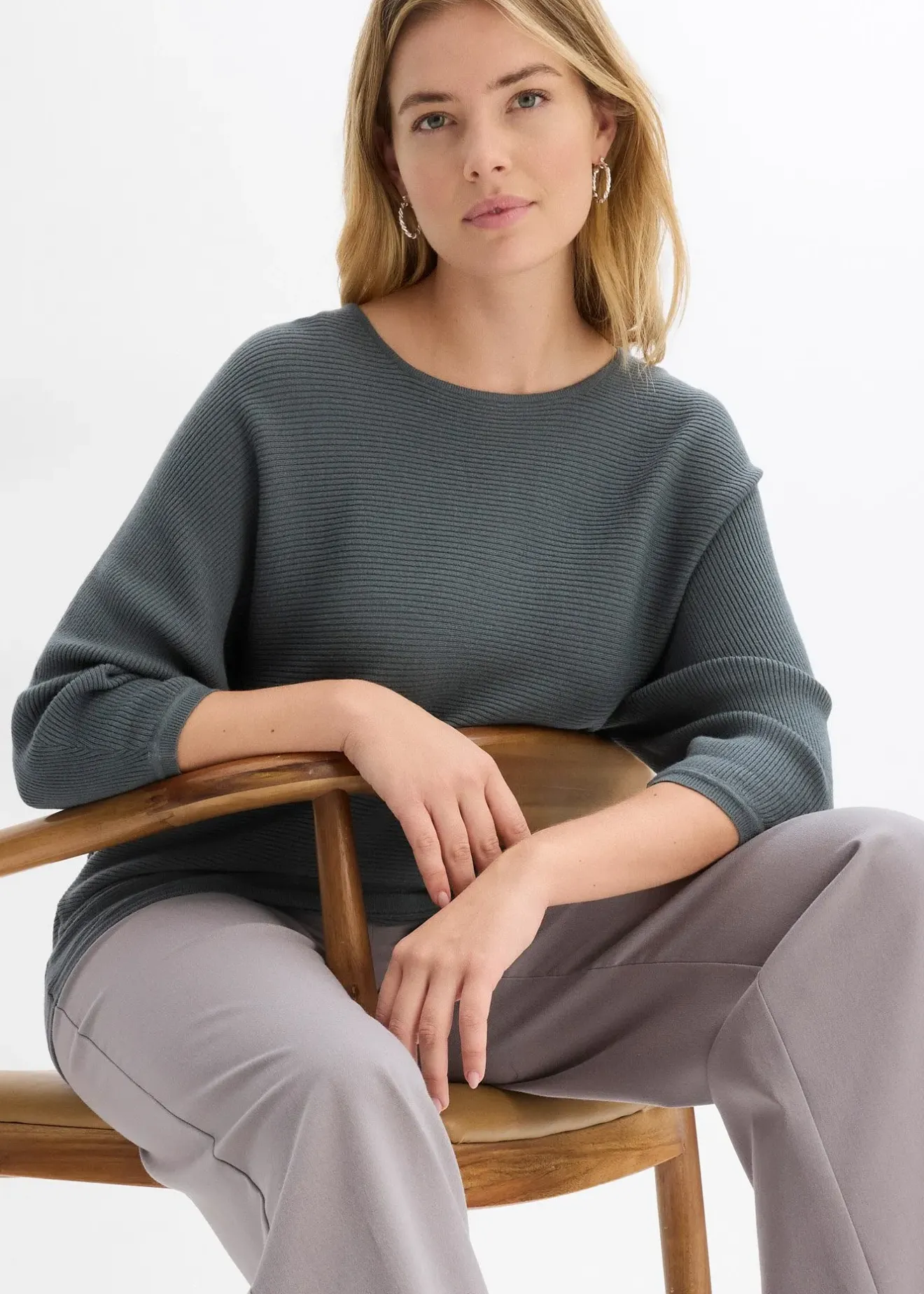 Femme bonprix Maille|Pulls & Gilets|Pull côtelé oversize