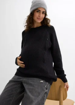 Femme bonprix Femme Enceinte|Pull de grossesse avec ouvertures discrètes pour l’allaitement
