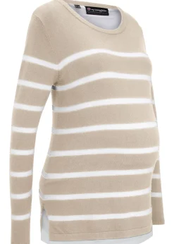 bonprix Pull de grossesse et d’allaitement en maille légère|Femme Femme Enceinte