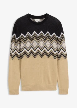 bonprix Pull doux à motif norvégien|Homme Pulls & Gilets