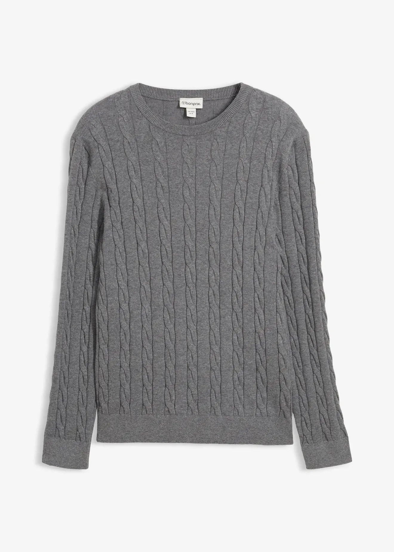 bonprix Pull doux à torsades en fine maille de coton majoritaire, slim|Homme Pulls & Gilets