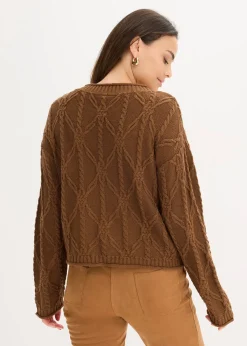 bonprix Pull en coton mélangé|Femme Maille|Pulls & Gilets