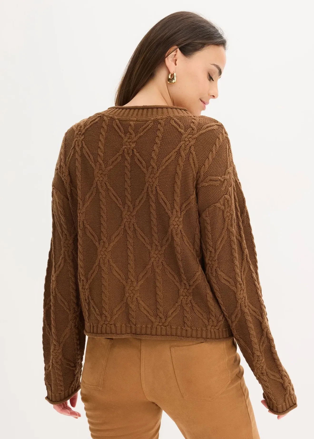 bonprix Pull en coton mélangé|Femme Maille|Pulls & Gilets