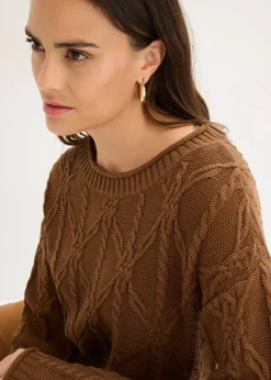 bonprix Pull en coton mélangé|Femme Maille|Pulls & Gilets