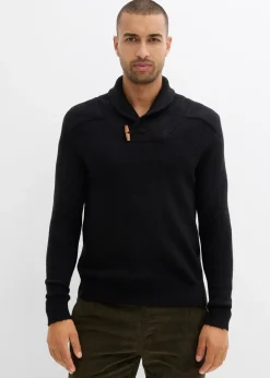 Homme bonprix Pulls & Gilets|Pull en fine maille à col châle