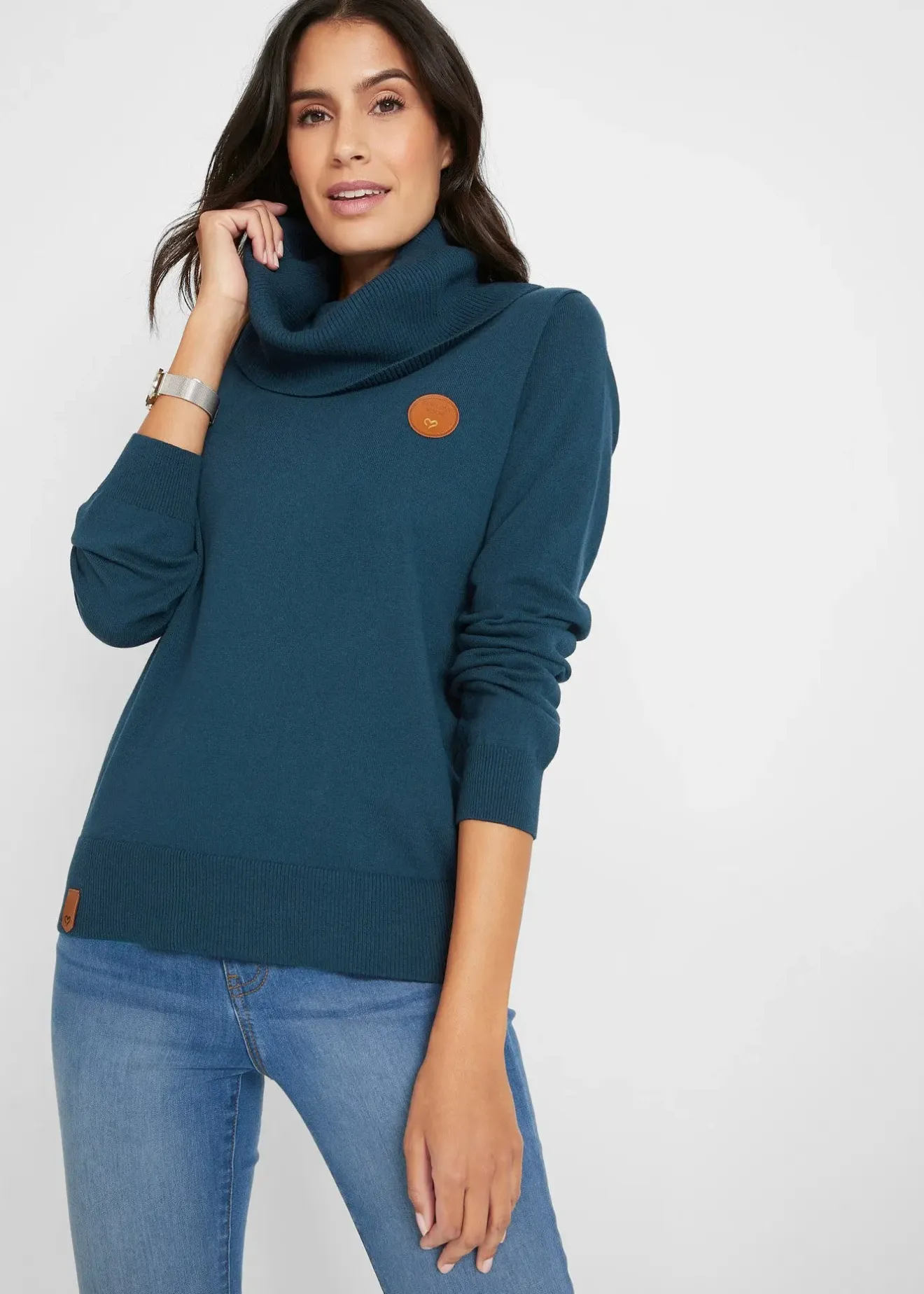 Femme bonprix Maille|Pulls & Gilets|Pull en fine maille à col boule