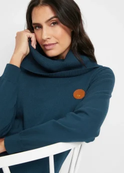 Femme bonprix Maille|Pulls & Gilets|Pull en fine maille à col boule