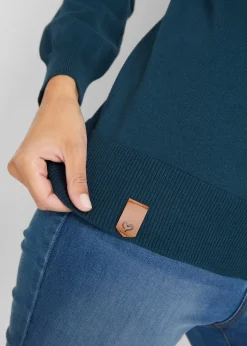 Femme bonprix Maille|Pulls & Gilets|Pull en fine maille à col boule