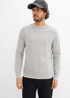 bonprix Pull en fine maille à col double|Homme Pulls & Gilets