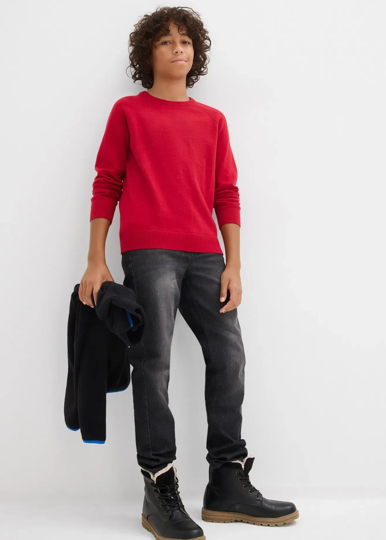 bonprix Pull en fine maille 100% coton|Enfant Garçons 2-8 Ans·Pulls & Sweats