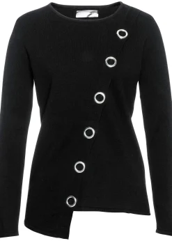 bonprix Pull en fine maille à rivets|Femme Maille|Pulls & Gilets