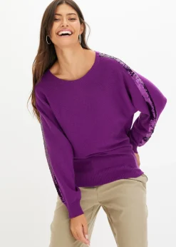 Femme bonprix Maille|Pulls & Gilets|Pull en fine maille à sequins