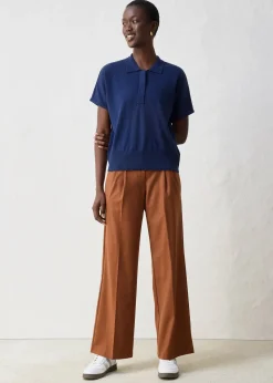 Femme bonprix Maille|Premium|Pull en fine maille avec col polo