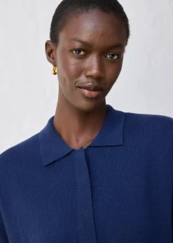 Femme bonprix Maille|Premium|Pull en fine maille avec col polo