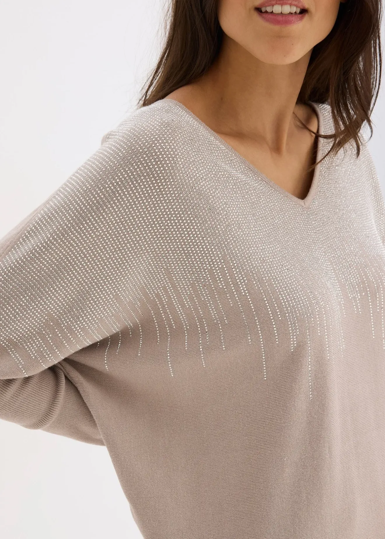 bonprix Pull en fine maille avec strass|Femme Maille|Pulls & Gilets