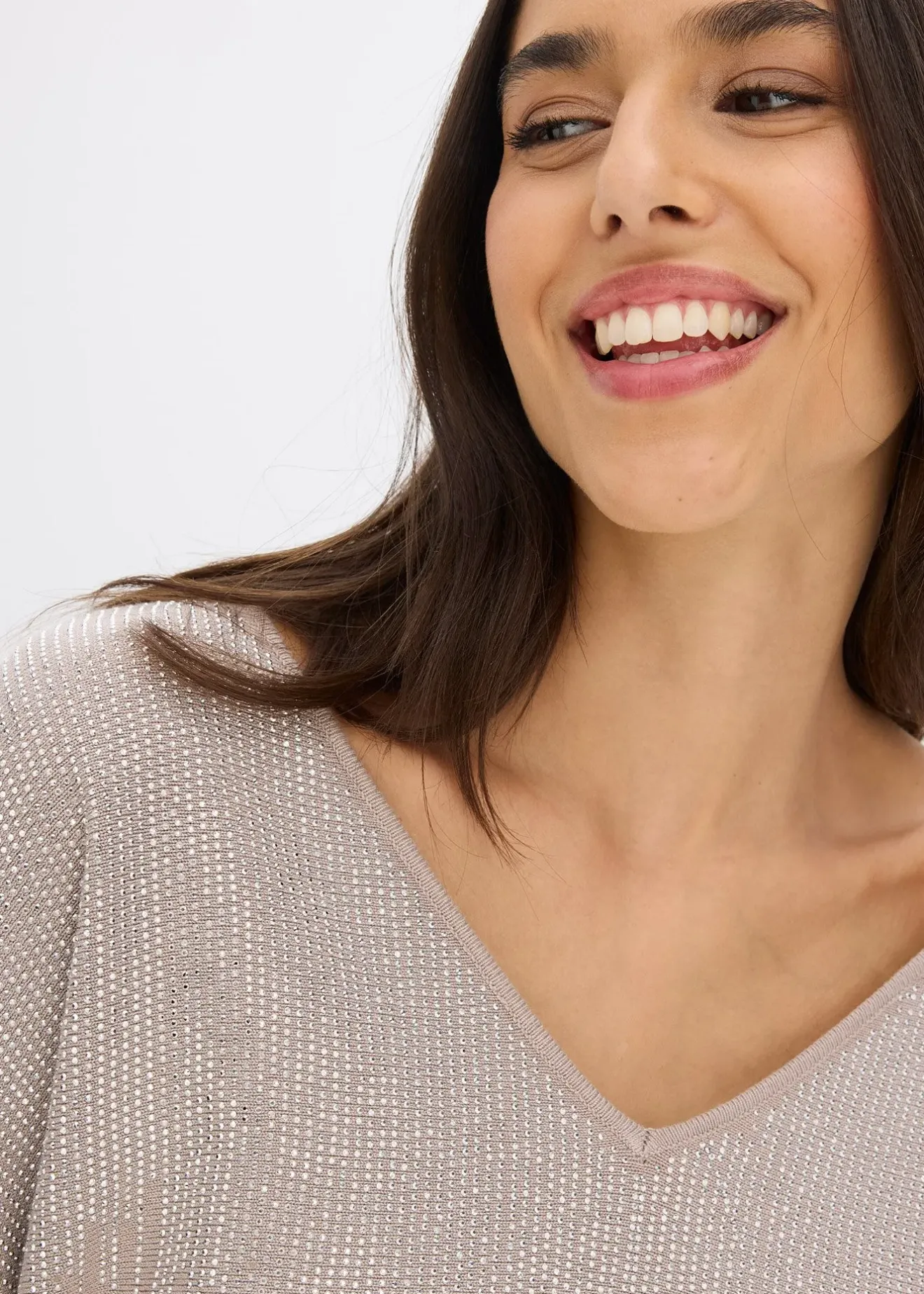 bonprix Pull en fine maille avec strass|Femme Maille|Pulls & Gilets