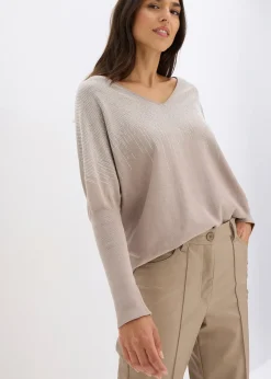 bonprix Pull en fine maille avec strass|Femme Maille|Pulls & Gilets