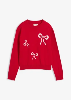 bonprix Pull en fine maille avec détail nœud|Enfant Vêtements Enfant|Filles 9-16 Ans·Pulls & Sweats