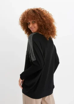 Femme bonprix Maille|Pulls & Gilets|Pull en fine maille avec strass